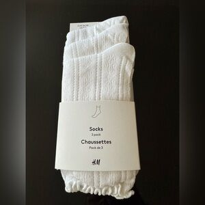 H&M Classic White Socks 3 Pack